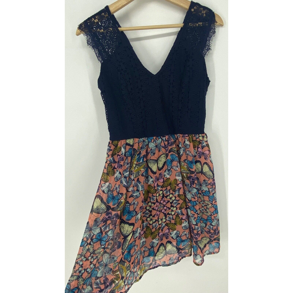 Women's Juniors Sz Small S Xhilaration Butterfly Dress Sleeveless Lined , 1692